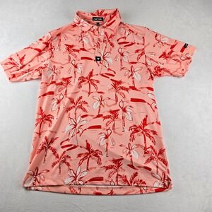 Bad Birdie Mens Golf Polo Shirt Firestone Country Club Palm Tree Print‎ M